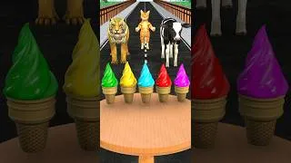 Thumbnail: 🐯 Tiger vs Cow vs Cat 🍭 Funny Candy Challenge 😂 | Who Wins? #shorts #tiger #cow #cat