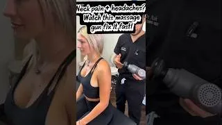 Thumbnail: Fix Neck Pain & Migraine in Minutes | Massage Gun Therapy#Shorts #NeckPainRelief #HeadacheMassage