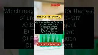 Thumbnail: Unsaturation Test | NEET Chemistry MCQ #shorts #12thchemistry #neetchemistry neet