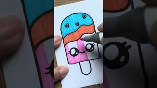 Thumbnail: How to Draw a Cute Ice Cream Rainbow #drawing #art#shortvideo #drawcutethings #tutorial #howtodraw