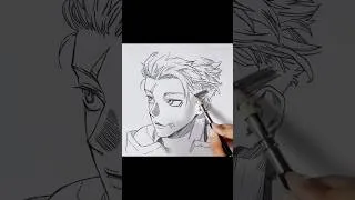 Thumbnail: How to draw Yuji Itadori #jujutsukaisen #drawing #anime #tutorial #howtodraw #yuji #shorts