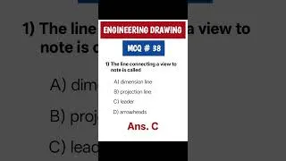 Thumbnail: Engineering drawing mcq question 38 #shorts #youtubeshorts #shortsvideo #mcq