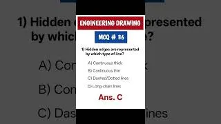 Thumbnail: Engineering drawing mcq question 36 #shorts #youtubeshorts #shortsvideo #mcq