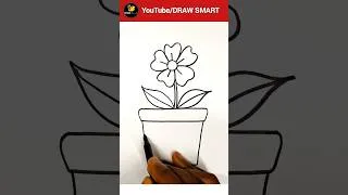 Thumbnail: Drawing flower pot #shorts #drawing #shortvideo #drawsmart