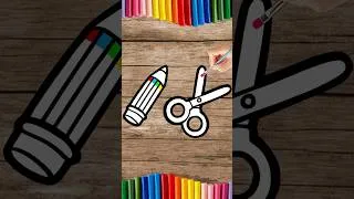 Thumbnail: #shorts How to Draw a Scissors and Pencil