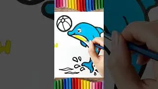 Thumbnail: #shorts How to draw a dolphin