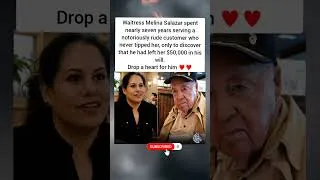 Thumbnail: Waitress Served Rude Customer for 7 Years With No Tips — Then He Left Her $50,000❤️❤️❤️ #shorts
