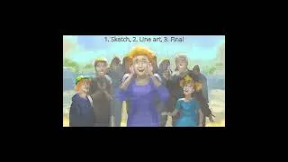 Thumbnail: Sketch - line art - final animation 1 #shorts