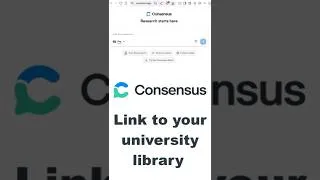 Thumbnail: Link Consensus Research AI to you Uni Library