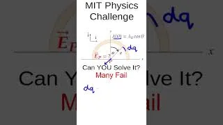 Thumbnail: MIT Physics Short: Electric Field of a Semicircular Charged Wire | Non-Uniform Charge