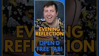 Thumbnail: Evening Reflection - Open D Fingerstyle Guitar Lesson - Drue James - FREE TAB