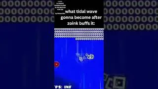 Thumbnail: Zoink buffing Tsunami be like 💀 #shorts #geometrydash