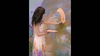 Thumbnail: Oil painting portrait on canvas.  made by beautiful girl @DinhHuyArt
