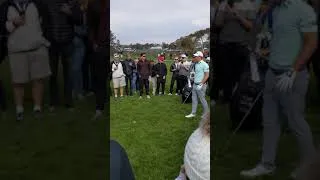 Thumbnail: Out of rough from Tom Hoge and audience's reaction at Farmers Insurance Open 2020