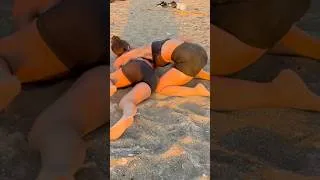 Thumbnail: Tall vs Short | Women's Beach Grappling Wrestling | DuelMat Beach Games