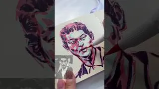Thumbnail: 20min portrait sketch | daily drawing ✍️ #dailyart #sketching #brushpen #pendrawing #sketchbook #art