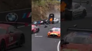 Thumbnail: Horrific crash near Forest Elbow yesterday. Wish Ralf Aron a speedy recovery #bathurst12hour