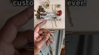 Thumbnail: Working on my biggest jewelry custom order ever! #jewelry #handmade #jewelrymaking #wirewrapping