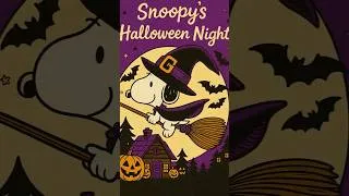 Thumbnail: Snoopy Halloween Jazz ✨ Cozy Night Music for Calm and Happy Vibes