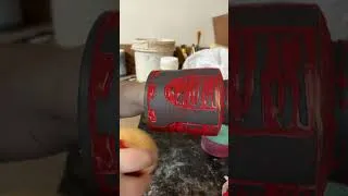 Thumbnail: Adding Red to my LoPaH ceramic #ceramics #pottery #homestuck