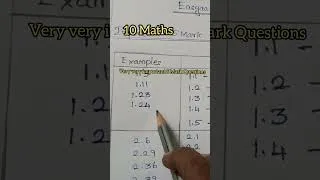 Thumbnail: 10 Maths - Very Very Important 5 Marks - Last Minute Exam Preparation