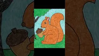 Thumbnail: Squirrel Drawing Lesson for Kids | Easy Fall Art Project