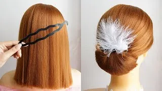 Thumbnail: Simple Bun Hairstyle For Short Hair