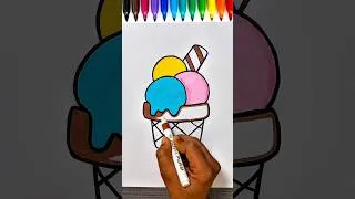 Thumbnail: ✏️ Cute ice cream 🍦 drawing for kids 🧒 #kidsdrawing #art #kidsvideo