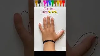 Thumbnail: Hand Art Corn 🌽 🌽 🌈 For Kids #shorts #handart #kidsvideos #kids #kidsdrawingart #craftforkids