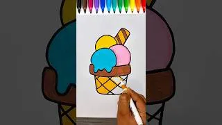 Thumbnail: How to draw a cute ice cream 🍦 Step by step drawing for kids