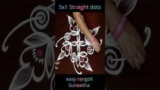 Thumbnail: Quick & easy rangoli kolam #shorts & muggulu designs in easy steps