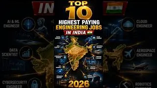 Thumbnail: 🔥 Top 10 Highest Paying Engineering Jobs in India 🇮🇳 (2026) |💰 Salary up to ₹40+ LPA! | #shorts