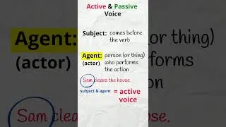 Thumbnail: Active & Passive Voice in English (1) | EasyTeaching #esllearners #esl #englishgrammar