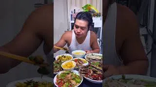 Thumbnail: Big Bites Fried Fish & Spicy Noodle Slurp Mega Feast! 🐟🍜✨ #mukbang