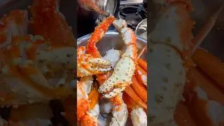 Thumbnail: King Crab 🦀 for ASMR Spicy Cheesy sauce King crab seafood boil mukbang Alfredo sauce