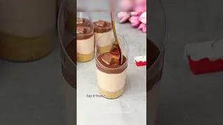Thumbnail: Kinder chocolate dessert shots 😍 Super easy and yummy no bake dessert!
