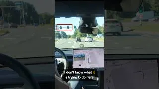 Thumbnail: Tesla FSD Ran a Red Light? 😳 #tesla #fsd #modely