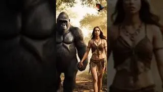 Thumbnail: A Gorilla and a human, showing their physical, behavioral, and biological differences.