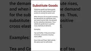 Thumbnail: What is substitute goods ? Example of substitute goods #ecopoint #economists