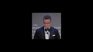 Thumbnail: Dr. Albert Bourla shared the factors which most influence health when he addressed #EconClubChi