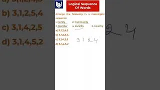 Thumbnail: Logical Sequence of Words | Ex2 | Reasoning shorts #reasoningclasses
