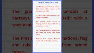 Thumbnail: 10 Lines On Republic Day In English | Republic Day Essay 10 Lines