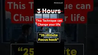 Thumbnail: This 25 minute Pomodoro focus hack can Change your life! #shorts #pomodoro