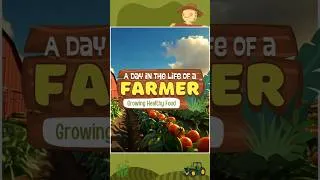 Thumbnail: A Day in the Life of a Farmer 🌾 Growing Fresh & Healthy Food! #shorts #kidsvideos #kidslearning