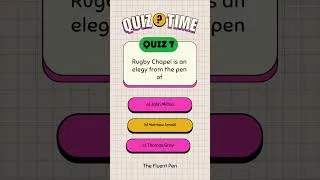 Thumbnail: Quiz 7 #englishliterature