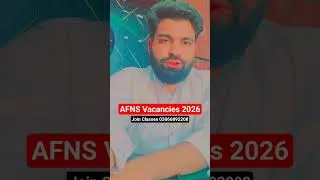 Thumbnail: AFNS Vacancies 2026 #shorts #afns