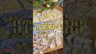 Thumbnail: restocking stickers for a big order!! #sticker #smallbusiness #smallartist