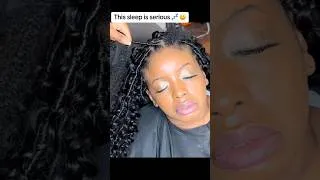 Thumbnail: She slept the whole time! Braid-less boho faux locs, No braiding, No pain!