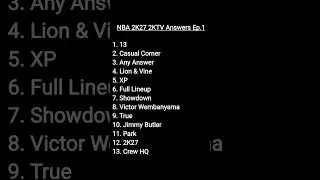 Thumbnail: NBA 2K27 2KTV Answers for Ep. 1