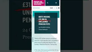 Thumbnail: £31 Billion in Lost Pensions! Is Some of It Yours?
